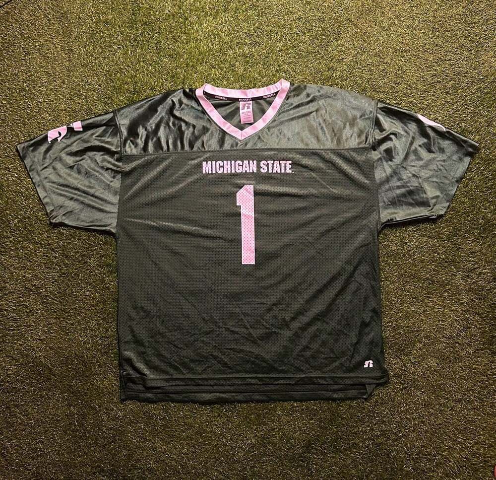 Y2K Russell Athletic Michigan State Spartans Football Jersey Size 2XL